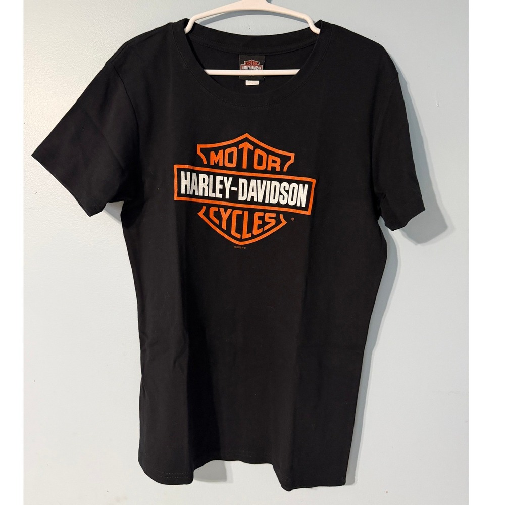 Harley-Davidson Women's L 35th Anniversary Barb's NJ Graphic T-Shirt Black 0665